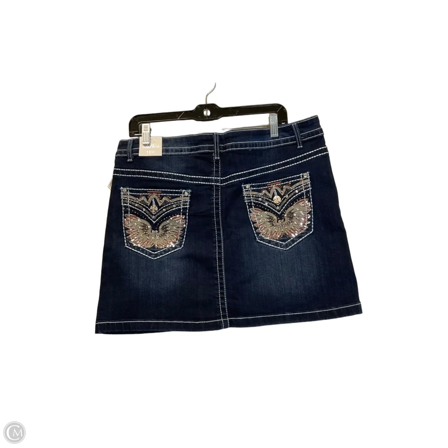 Skirt By Clothes Mentor In Blue Denim, Size: 18