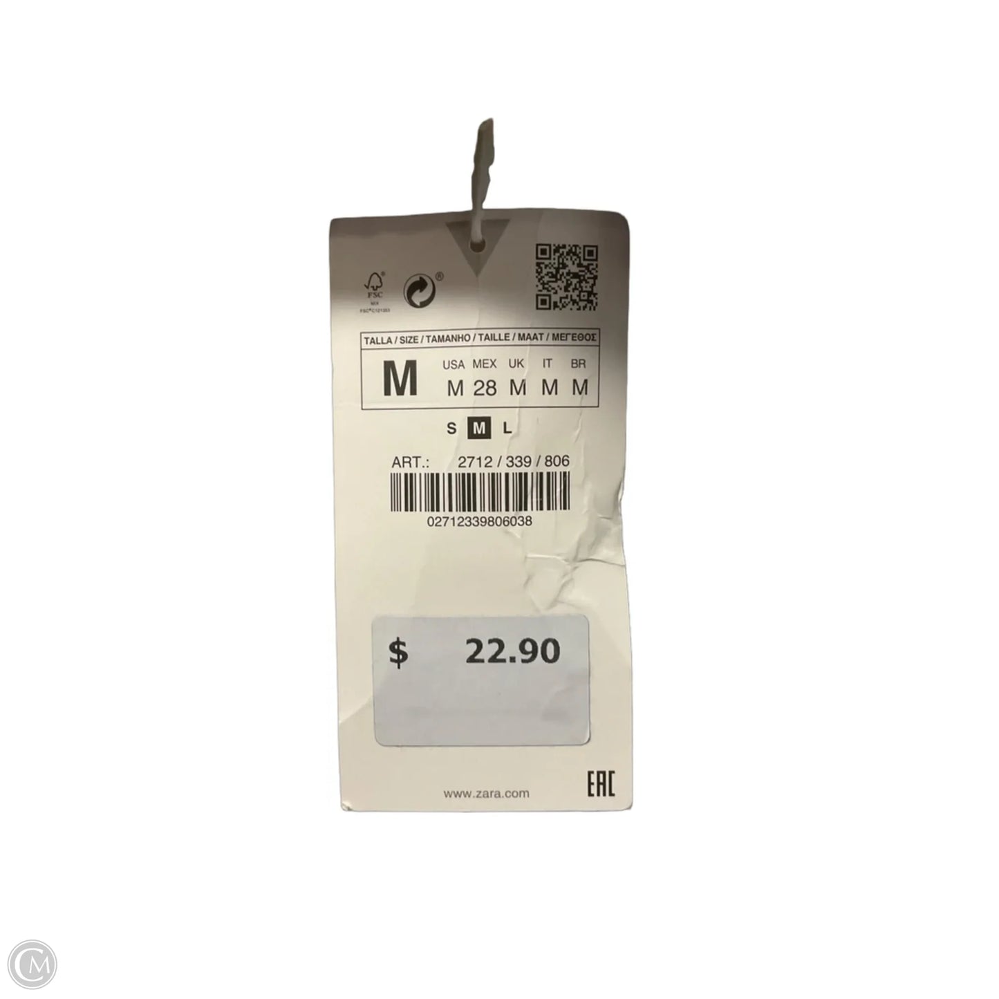 Top Sleeveless By Zara In Tan, Size: M