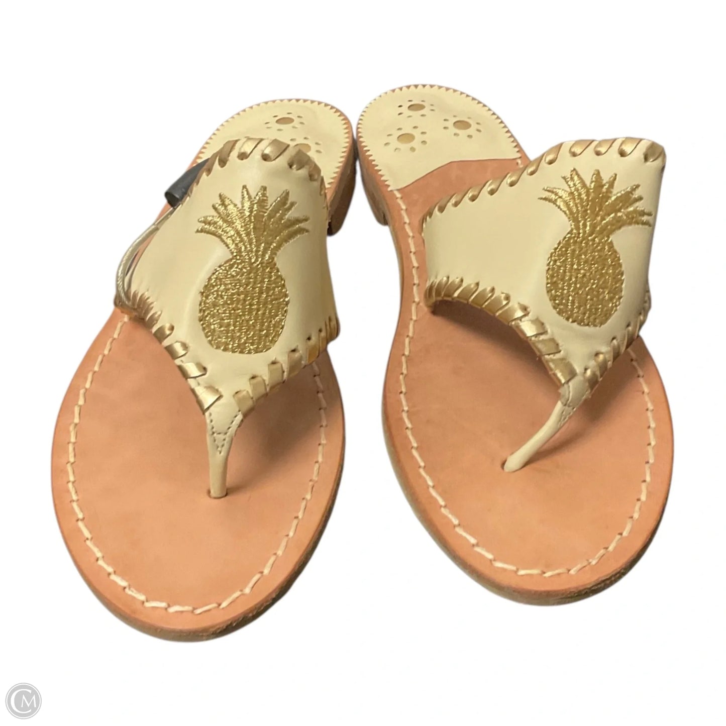 Sandals Flip Flops By Jack Rogers In Cream, Size: 6