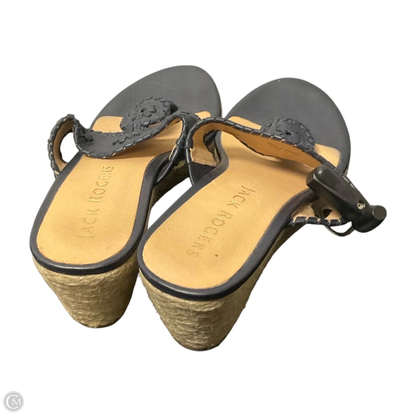 Sandals Heels Wedge By Jack Rogers In Navy, Size: 7.5