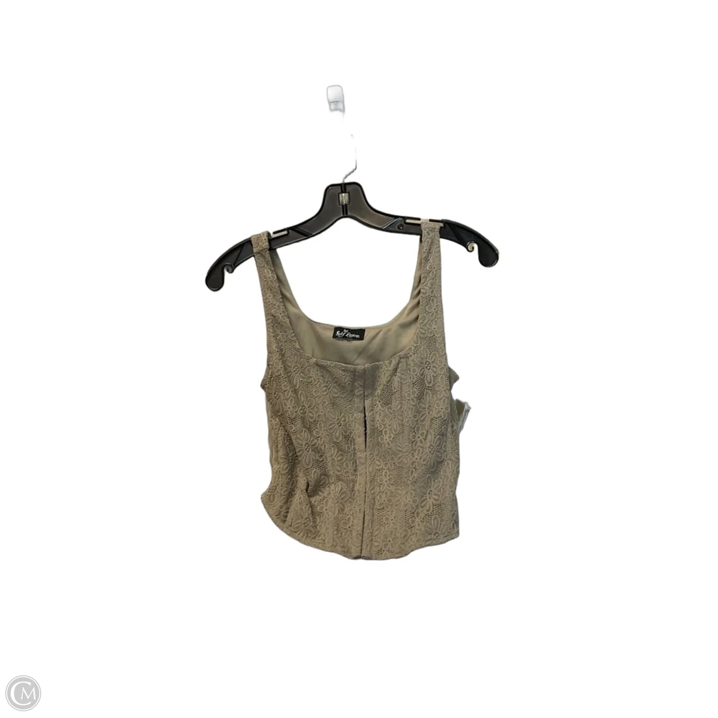 Top Sleeveless By Self Esteem In Green, Size: S