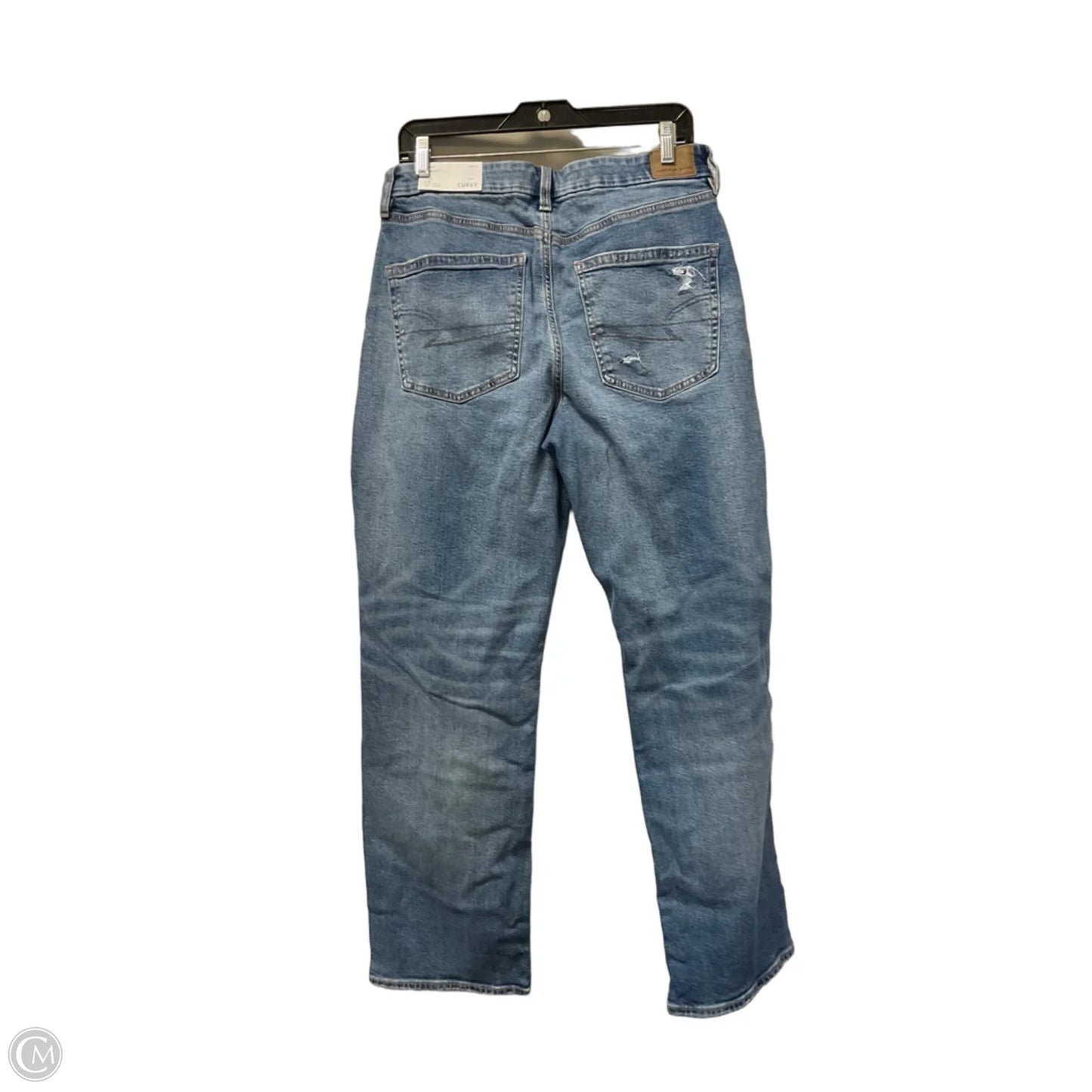 Jeans Straight By American Eagle In Blue Denim, Size: 12