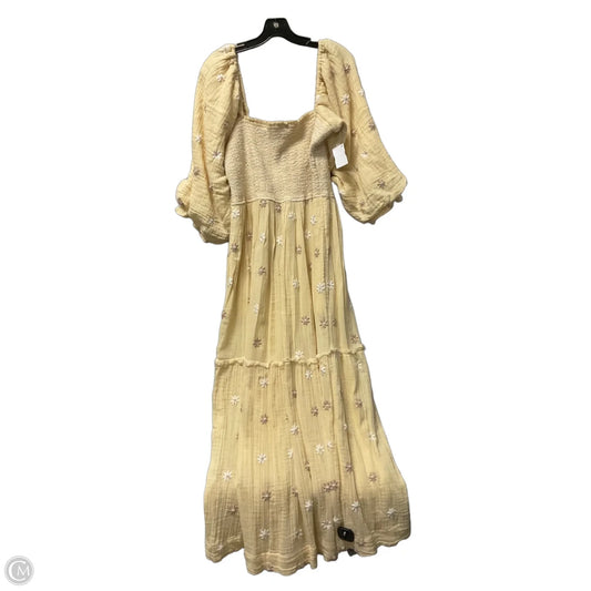 Dress Casual Maxi By Free People In Yellow, Size: Xl