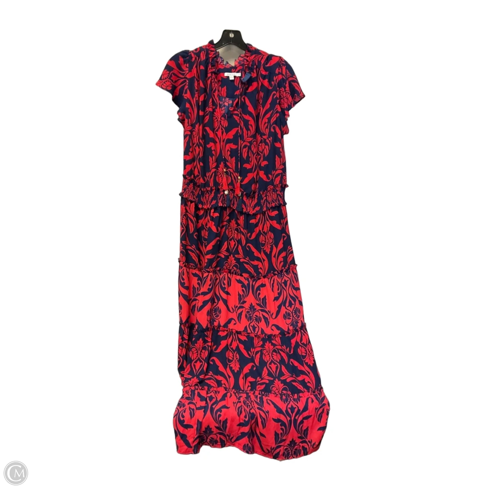 Dress Casual Maxi By Chicos In Blue & Red, Size: Xl – Clothes Mentor Spartanburg SC #210