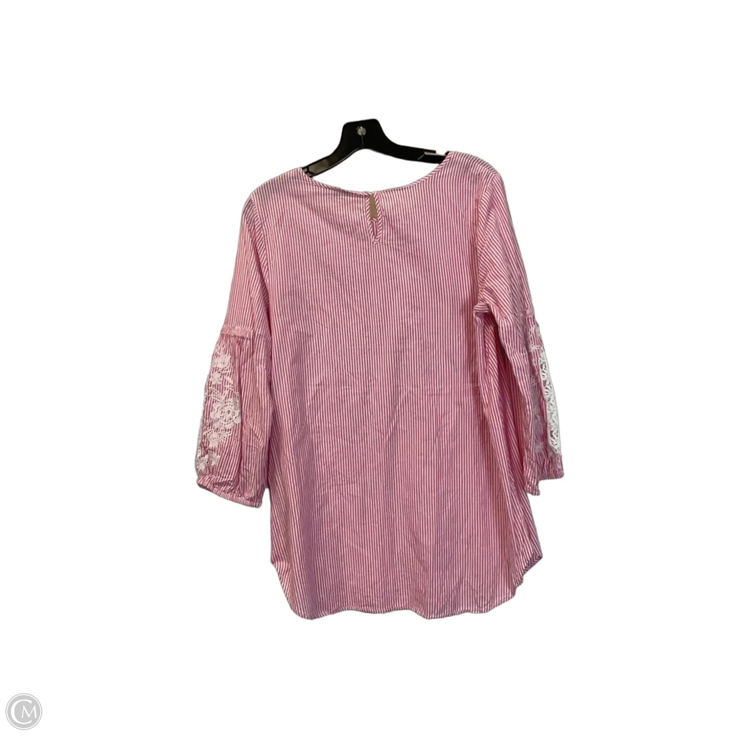 Top 3/4 Sleeve By Crown And Ivy In Pink, Size: L