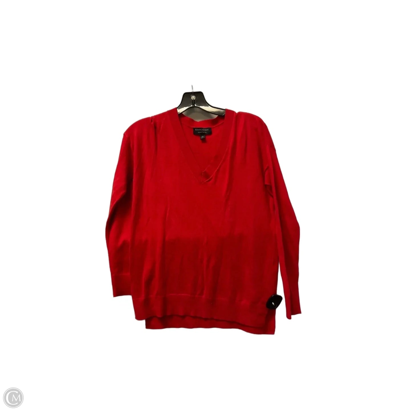 Top Long Sleeve By Banana Republic In Red, Size: Xs