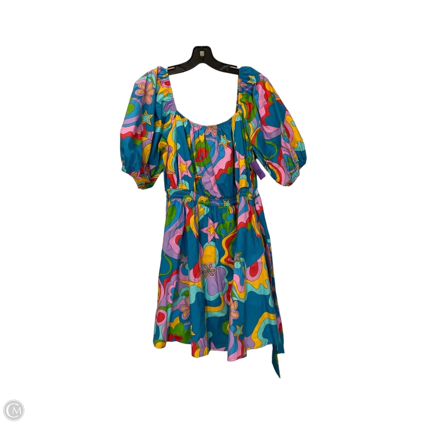 Dress Casual Short By Peach Love Cream California In Blue, Size: L