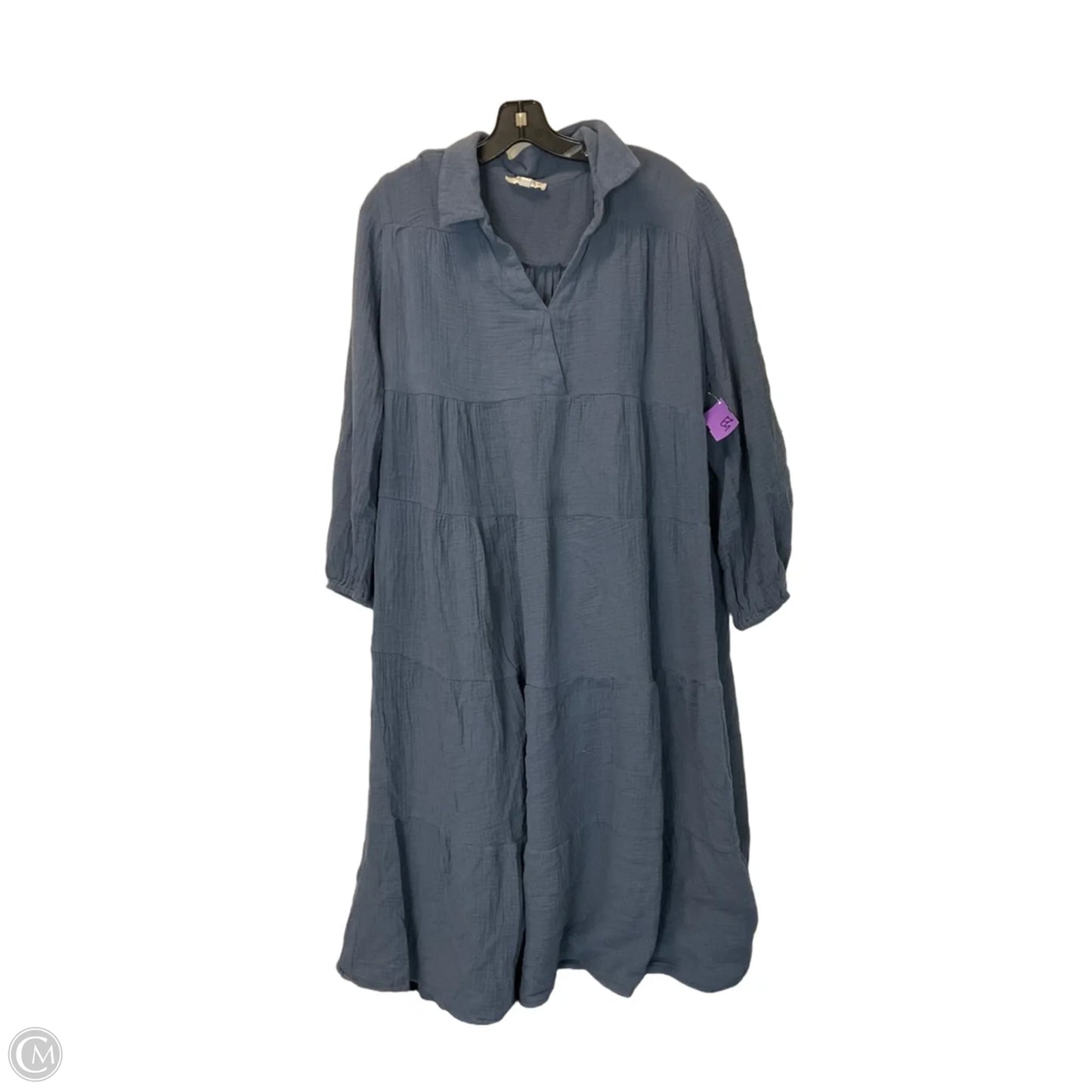 Dress Casual Midi By Umgee In Blue, Size: 1x