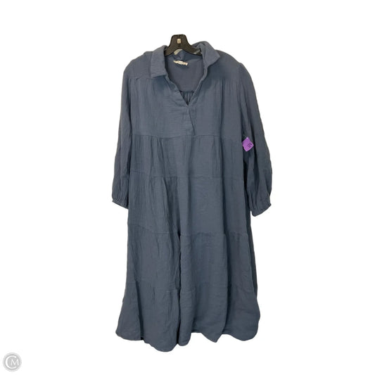 Dress Casual Midi By Umgee In Blue, Size: 1x
