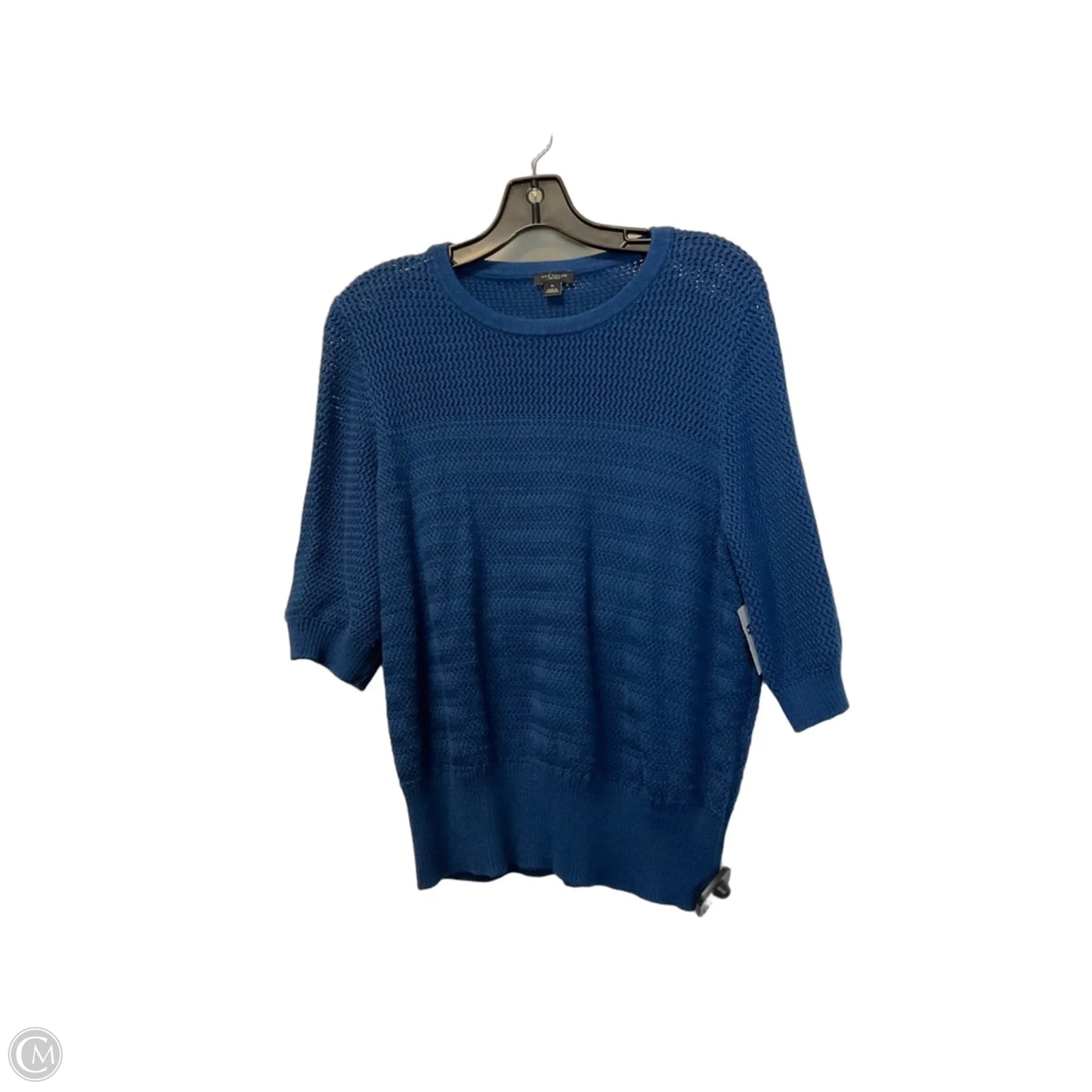 Top Short Sleeve By Ann Taylor In Blue, Size: Xl