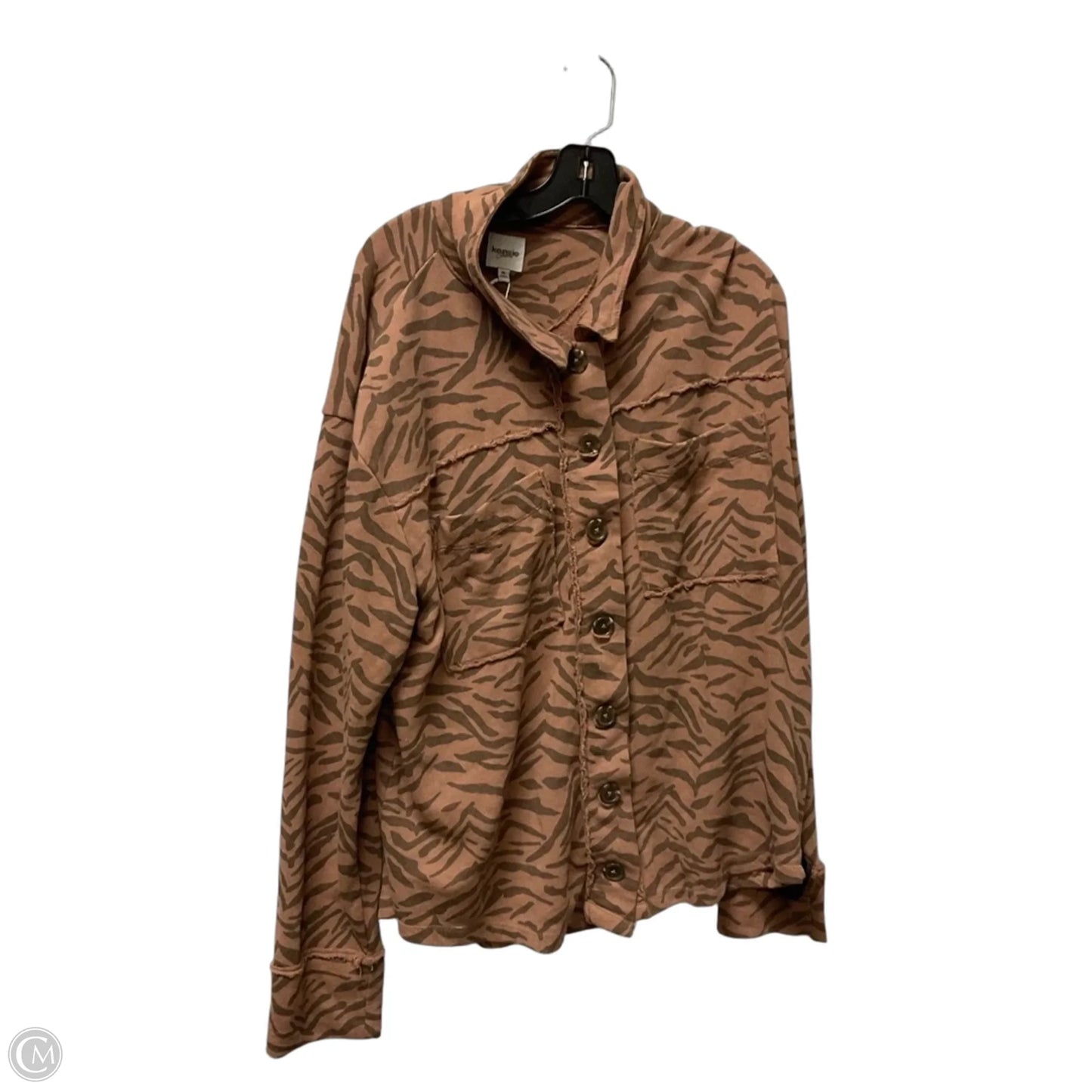 Top Long Sleeve By Kensie In Animal Print, Size: Xl