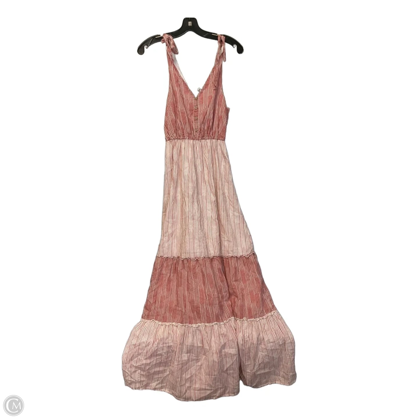 Dress Casual Maxi By True Craft In Pink & White, Size: Xs