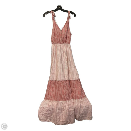Dress Casual Maxi By True Craft In Pink & White, Size: Xs