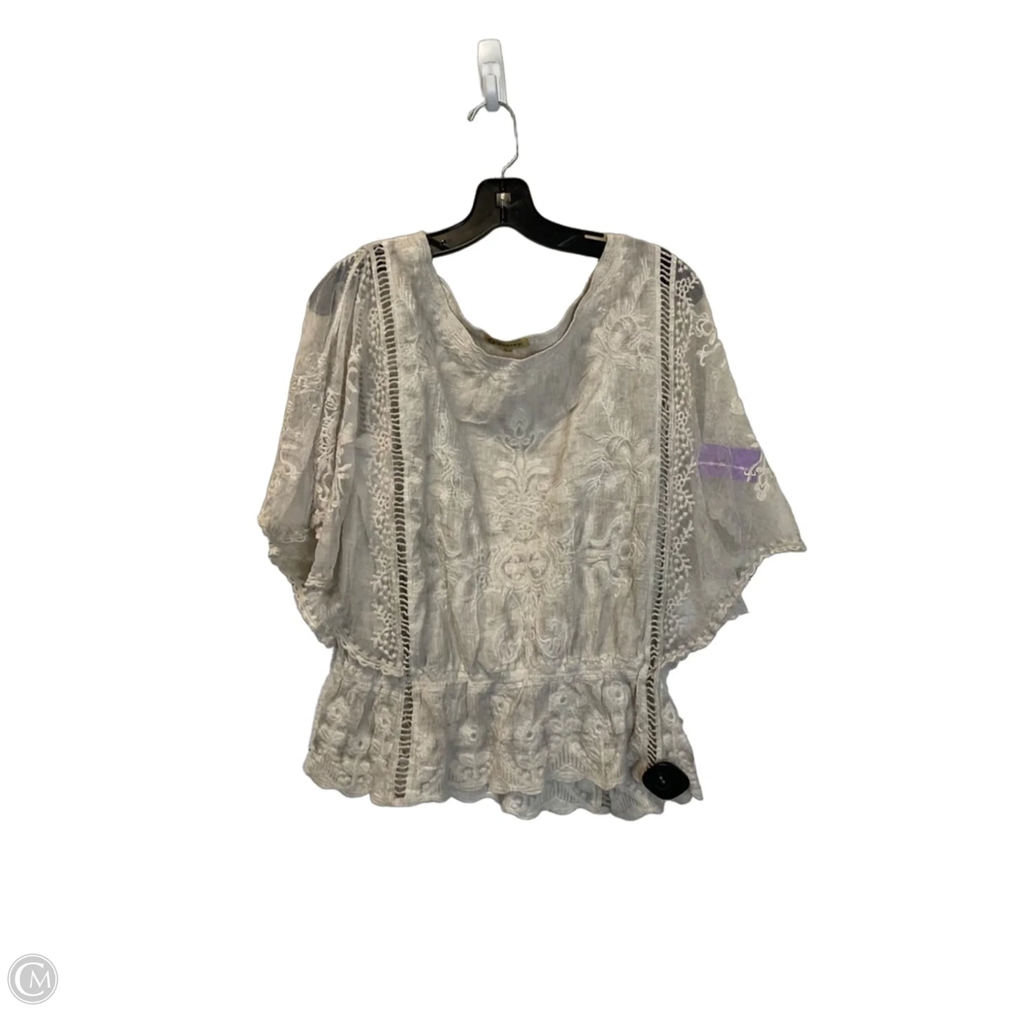 Top Short Sleeve By Democracy In Cream, Size: S