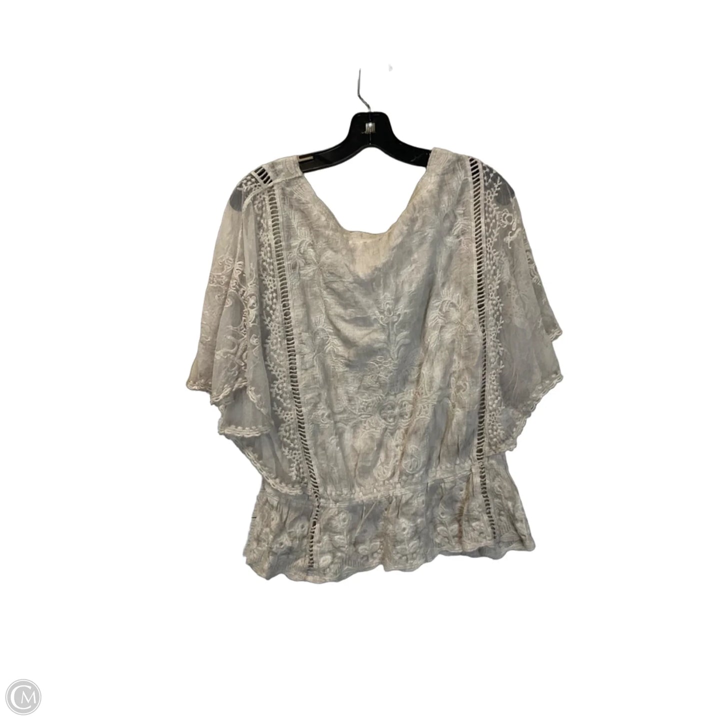 Top Short Sleeve By Democracy In Cream, Size: S