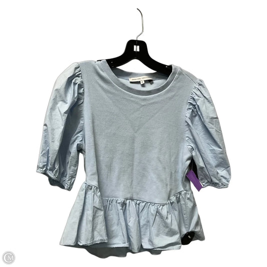 Top Short Sleeve By English Factory In Blue, Size: M