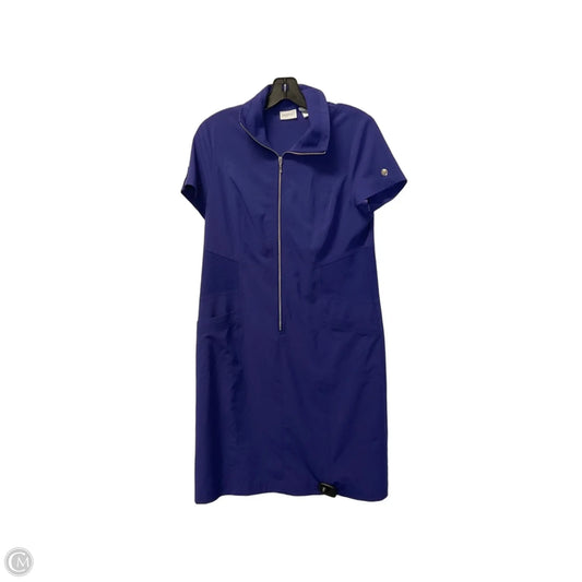 Dress Casual Midi By Zenergy By Chicos In Blue, Size: Xs