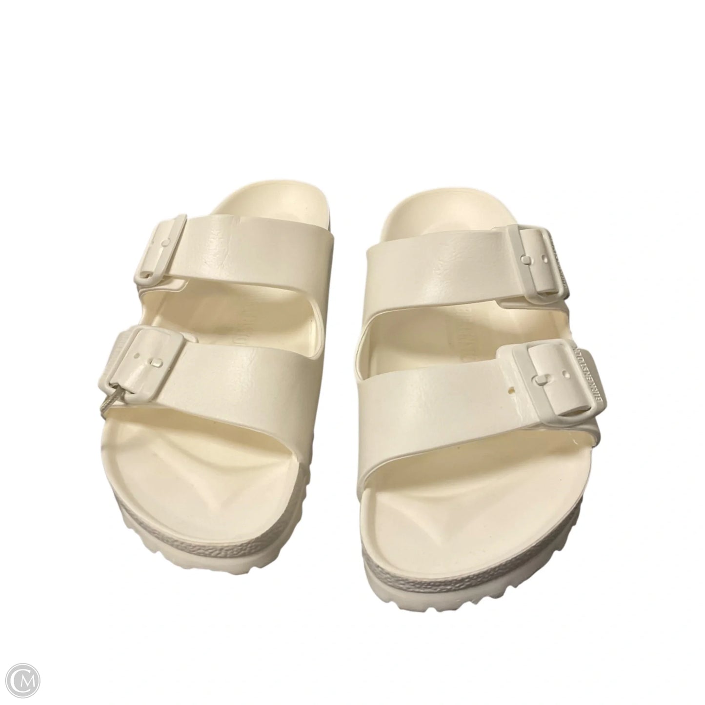 Sandals Flats By Birkenstock In White, Size: 8