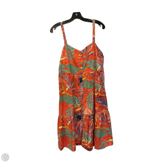 Dress Casual Short By Beachlunchlounge In Green & Tan, Size: L
