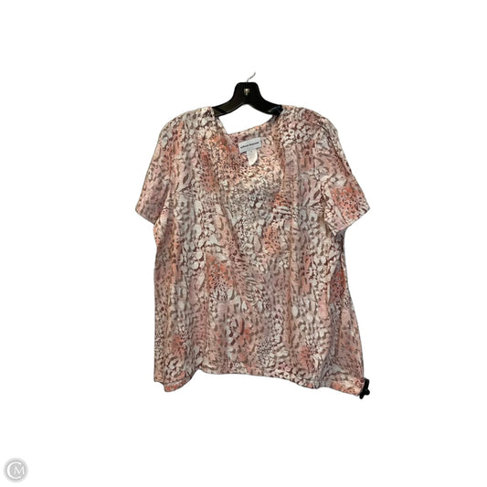 Top Short Sleeve By Alfred Dunner In Pink, Size: Xl