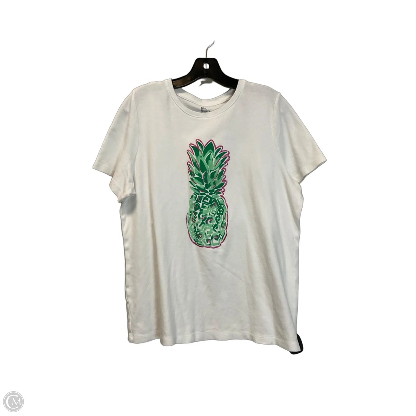 Top Short Sleeve Basic By Kim Rogers In White, Size: Xl