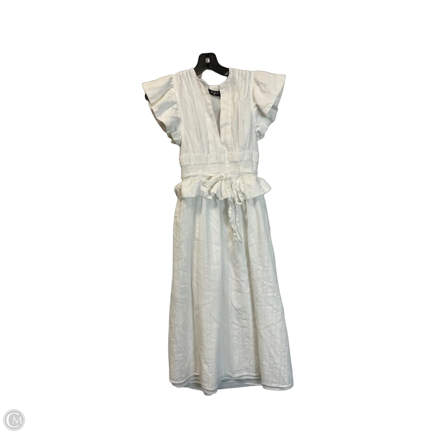 Dress Casual Midi By Clothes Mentor In White, Size: Xs