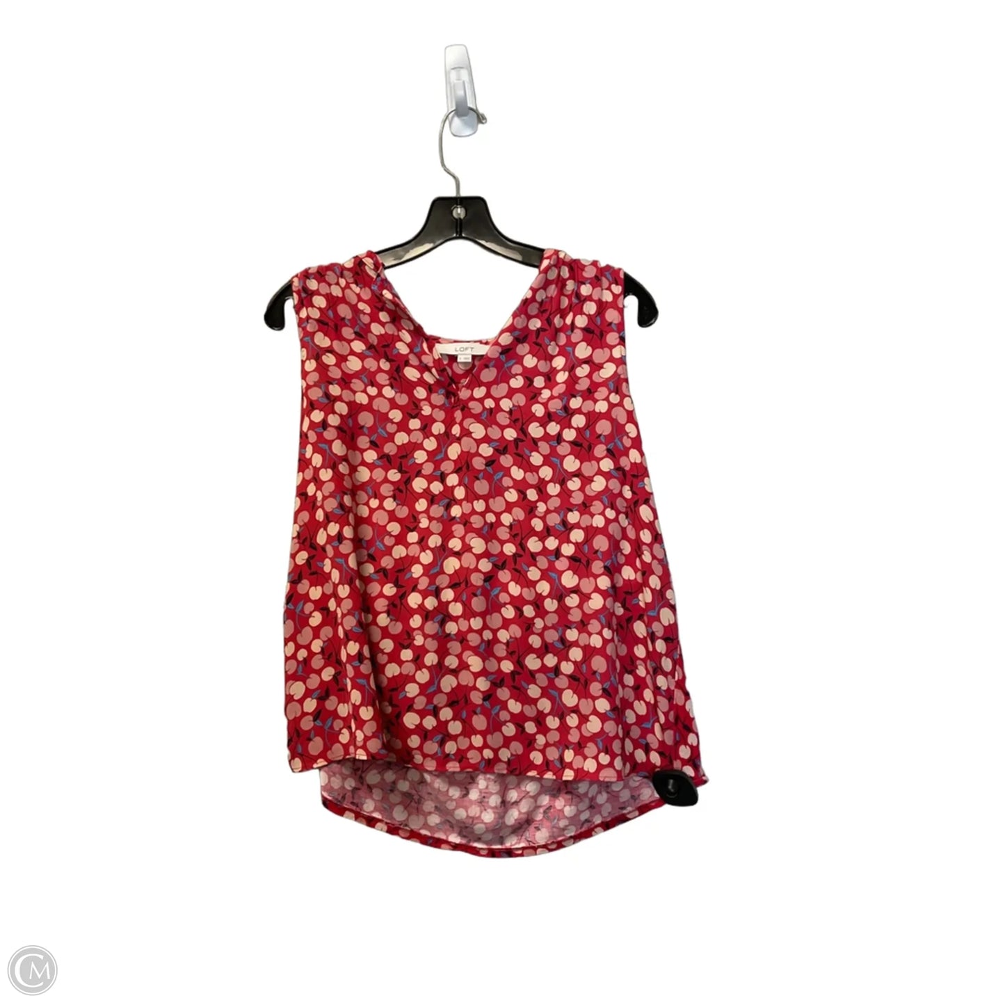 Top Sleeveless By Loft In Red, Size: S