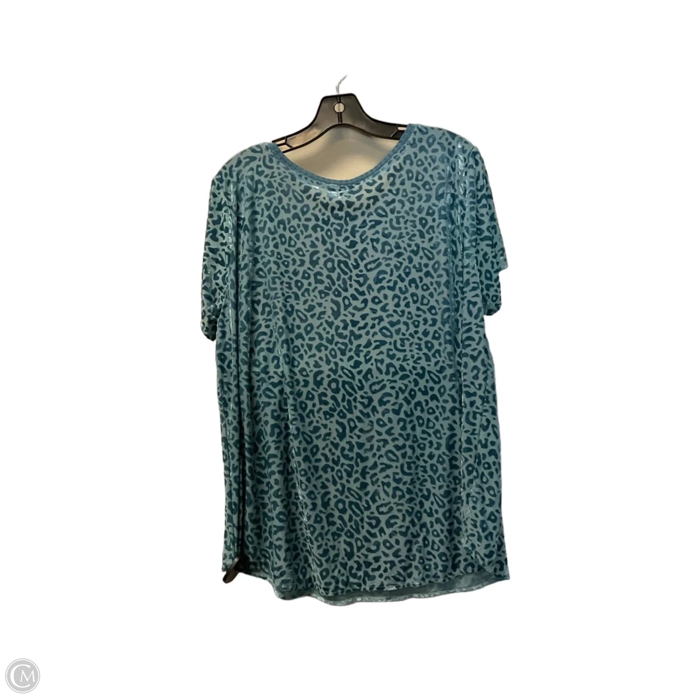 Top Short Sleeve By Kori America In Blue, Size: L