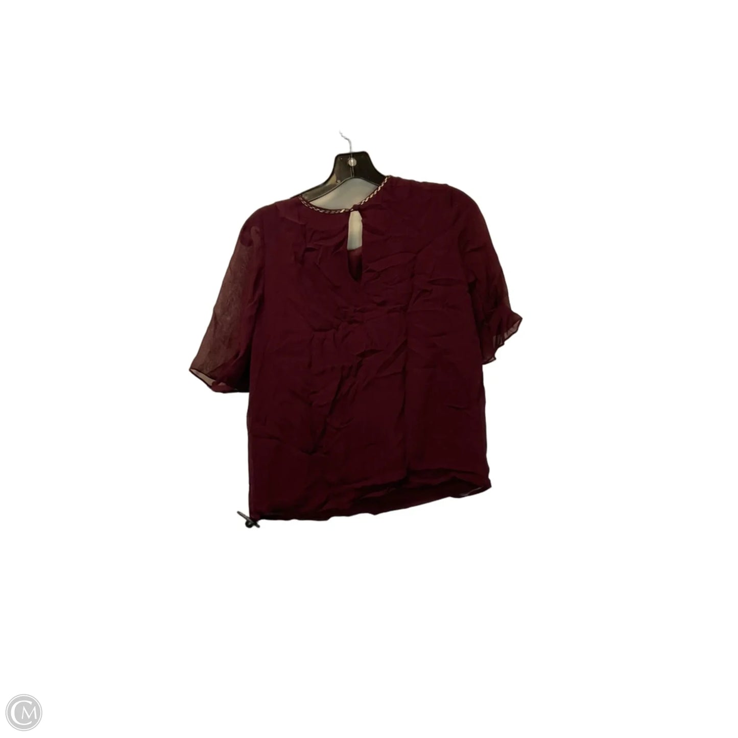 Top Short Sleeve By French Connection In Maroon, Size: 4