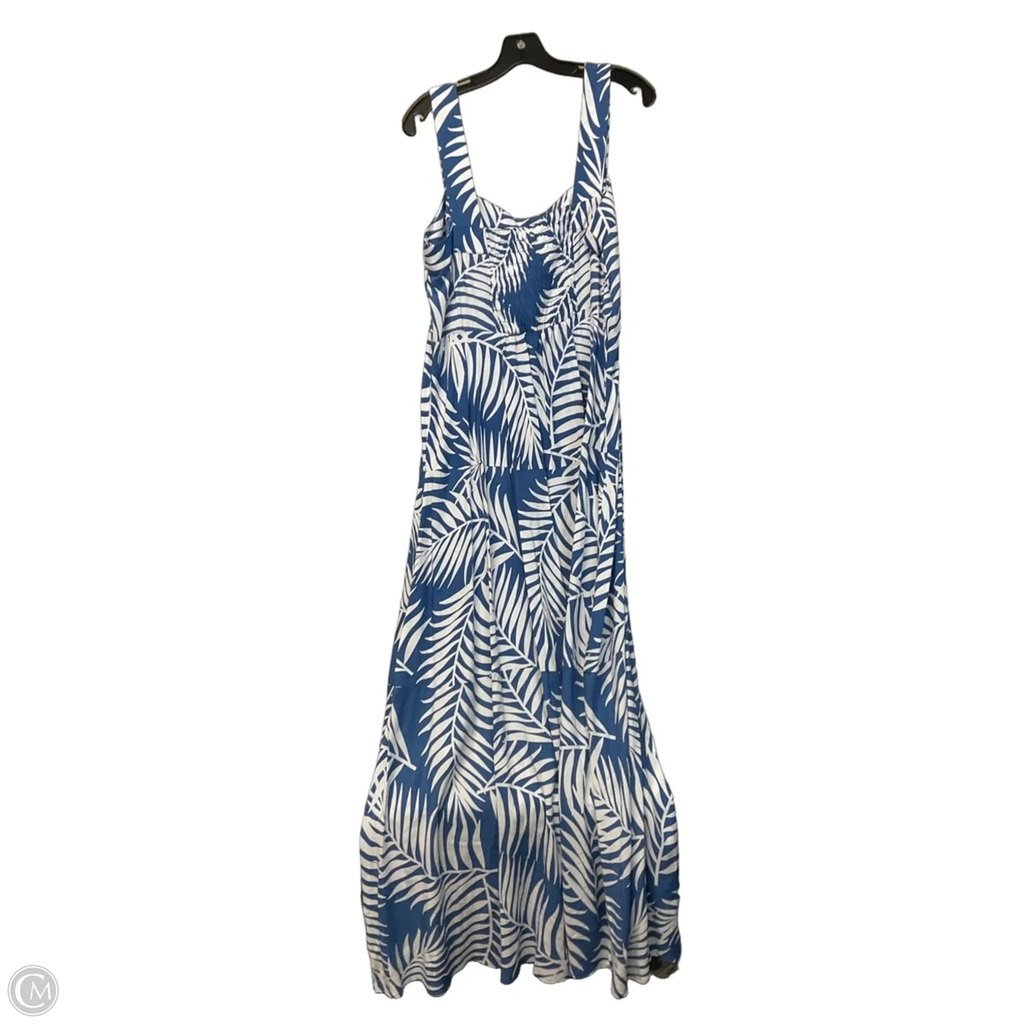 Dress Casual Maxi By Vince Camuto In Blue & White, Size: Xl