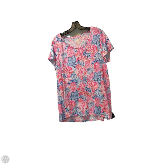 Top Short Sleeve Designer By Lilly Pulitzer In Multi-colored, Size: Xl