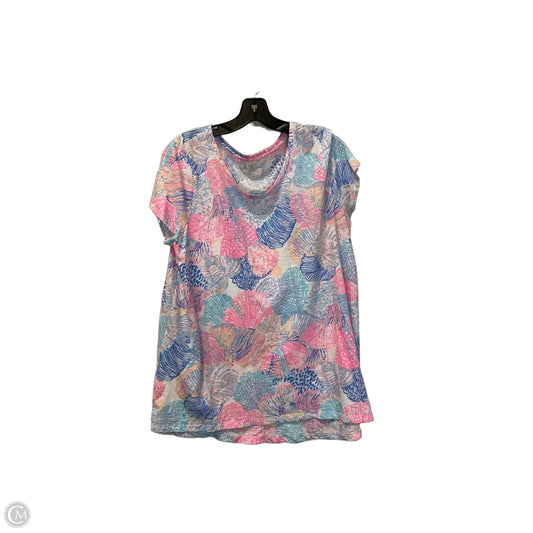 Top Short Sleeve Designer By Lilly Pulitzer In Multi-colored, Size: Xl