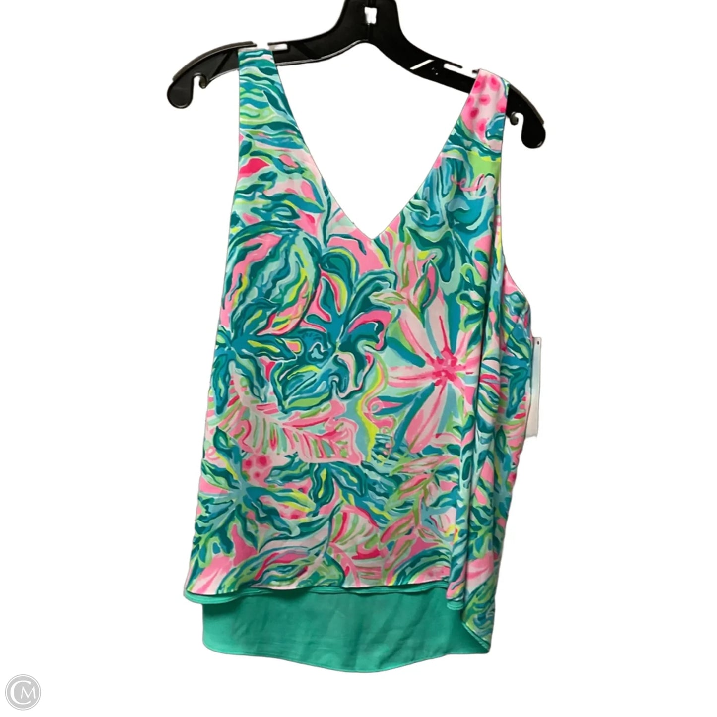 Top Sleeveless Designer By Lilly Pulitzer In Blue & Green, Size: L