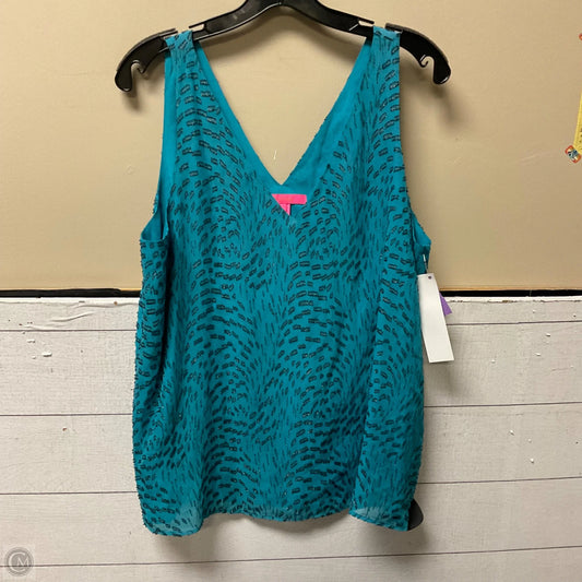 Top Sleeveless Designer By Lilly Pulitzer In Teal, Size: L