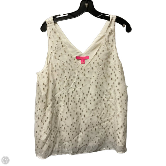 Top Sleeveless Designer By Lilly Pulitzer In Cream, Size: L