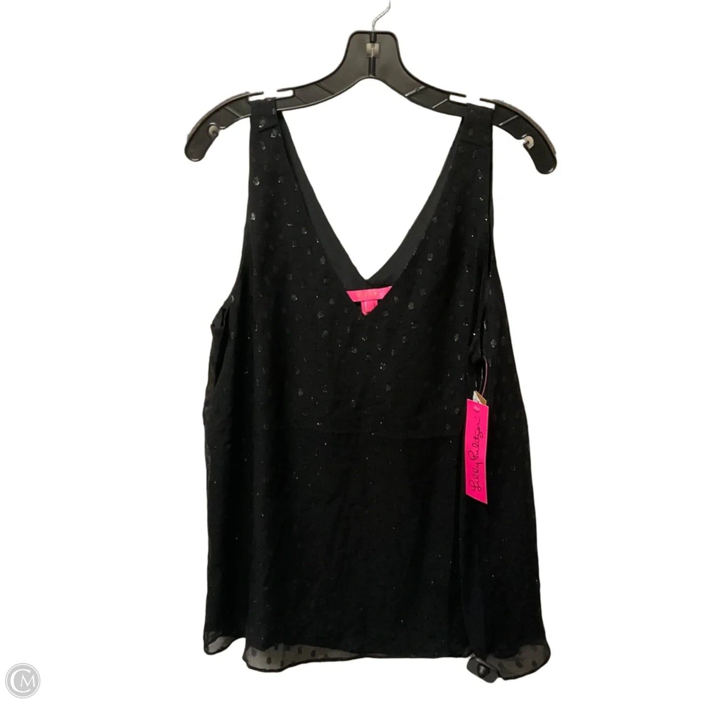 Top Sleeveless Designer By Lilly Pulitzer In Black, Size: L