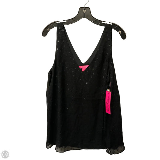 Top Sleeveless Designer By Lilly Pulitzer In Black, Size: L
