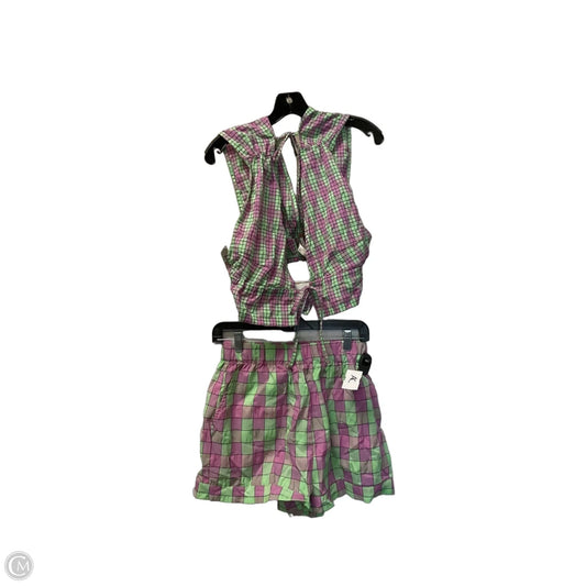 Shorts Set By Free People In Green & Purple, Size: S