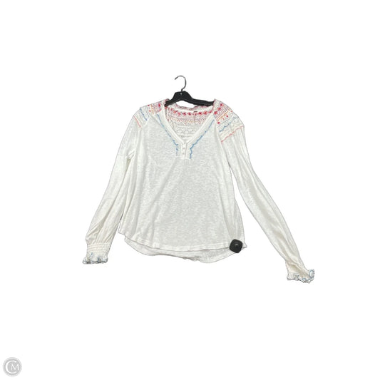 Top Long Sleeve By Free People In White, Size: S