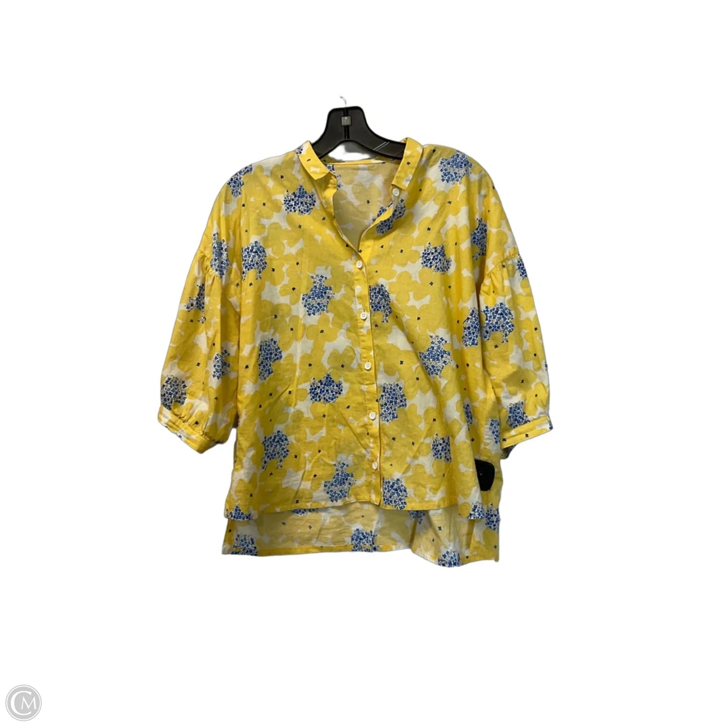 Top Short Sleeve By Cmc In Yellow, Size: S