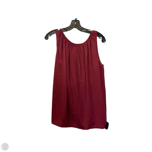 Top Sleeveless By Loft In Red, Size: M
