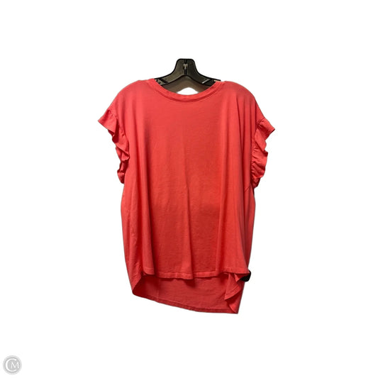 Top Short Sleeve Basic By Crown And Ivy In Pink, Size: 1x