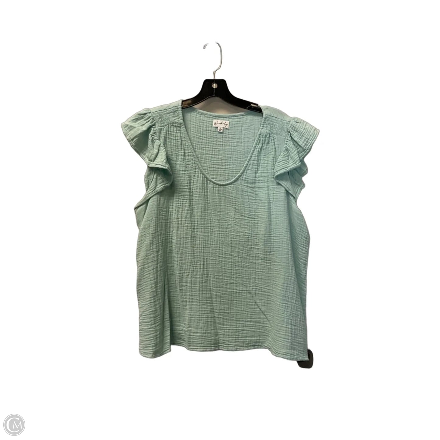 Top Sleeveless By Wonderly In Green, Size: Xl
