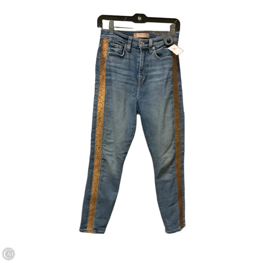 Jeans Skinny By 7 For All Mankind In Blue Denim, Size: 2