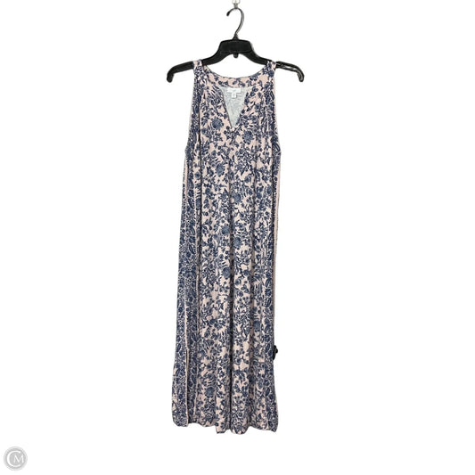Dress Casual Maxi By J. Jill In Blue & Pink, Size: Mp