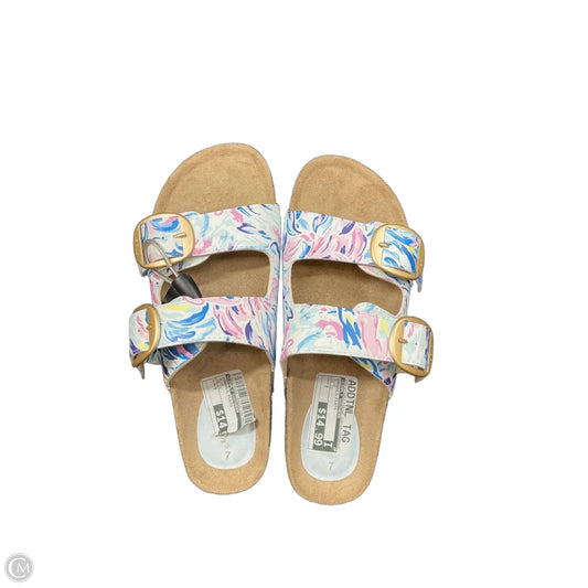 Sandals Flats By Simply Southern In Blue, Size: 7