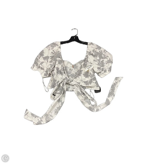 Top Short Sleeve By Free People In Black & White, Size: 12