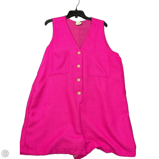 Shortalls Designer By Tuckernuck In Pink, Size: Xxl