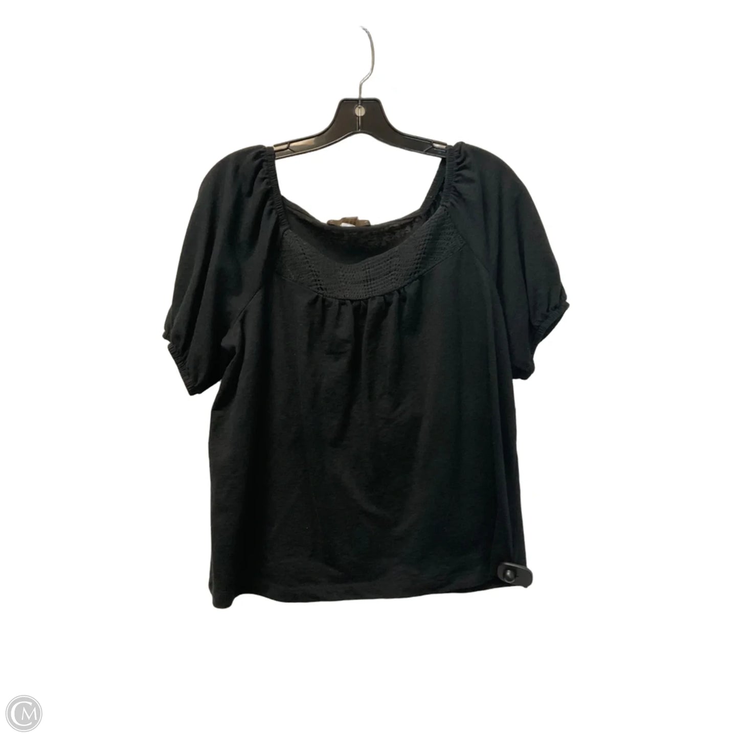 Top Short Sleeve Basic By Loft In Black, Size: M