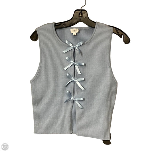 Top Sleeveless By Le Lis In Blue, Size: L